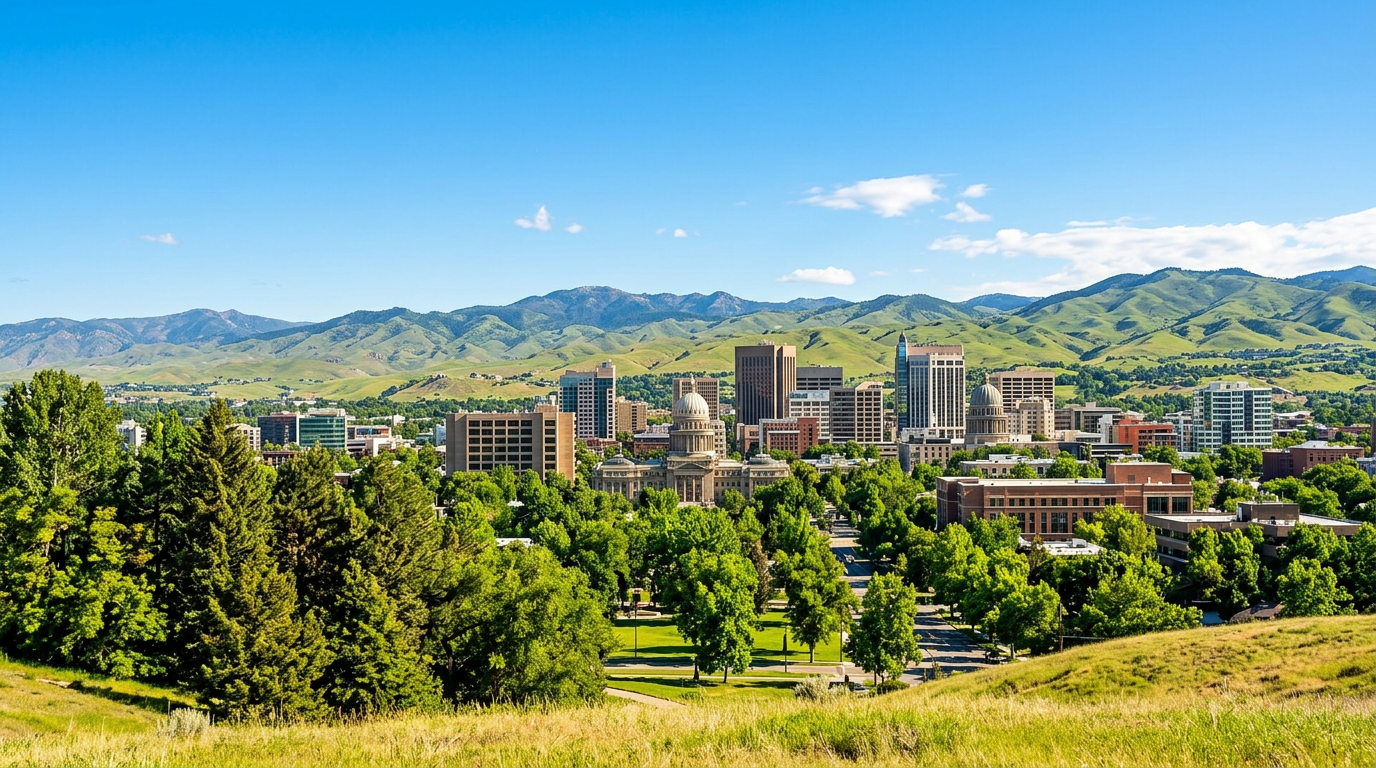 Boise skyline and foothills